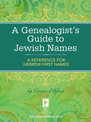 cover image of A Genealogist's Guide to Jewish Names